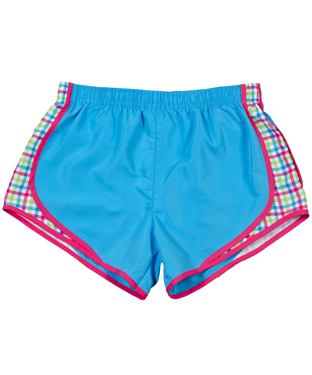 Sapphire/Plaid - Velocity Short Shorts Last Chance to Buy Trousers & Shorts Schoolwear Centres