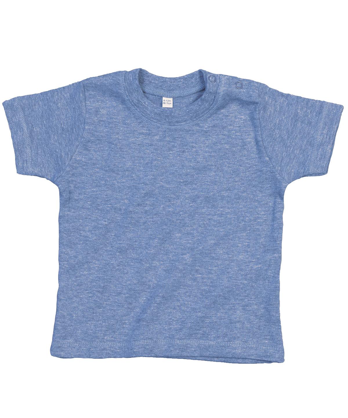 Heather Blue - Baby T T-Shirts Babybugz Baby & Toddler, Must Haves, New Colours For 2022, Organic & Conscious, Price Lock, Rebrandable, T-Shirts & Vests Schoolwear Centres