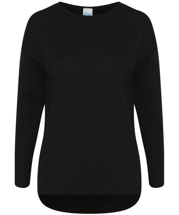 Black - Gals oversized sweatshirt Sweatshirts Comfy Co Lounge & Underwear, Sale, Sweatshirts Schoolwear Centres
