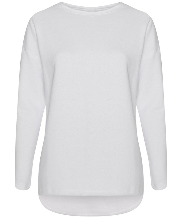 White - Gals oversized sweatshirt Sweatshirts Comfy Co Lounge & Underwear, Sale, Sweatshirts Schoolwear Centres