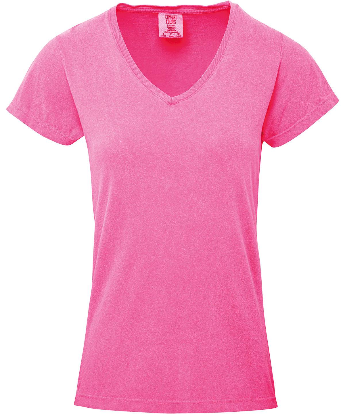 Neon Pink - Women's v-neck tee T-Shirts Last Chance to Buy T-Shirts & Vests Schoolwear Centres