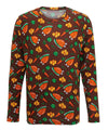 Long sleeve tee with Christmas dinner print