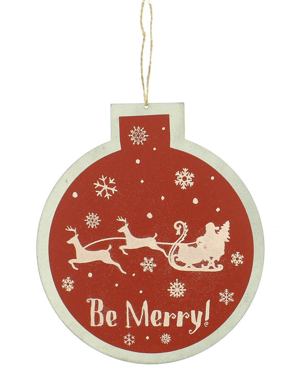 Red Be Merry - Christmas ball signs Christmas Signs The Christmas Shop Christmas Schoolwear Centres