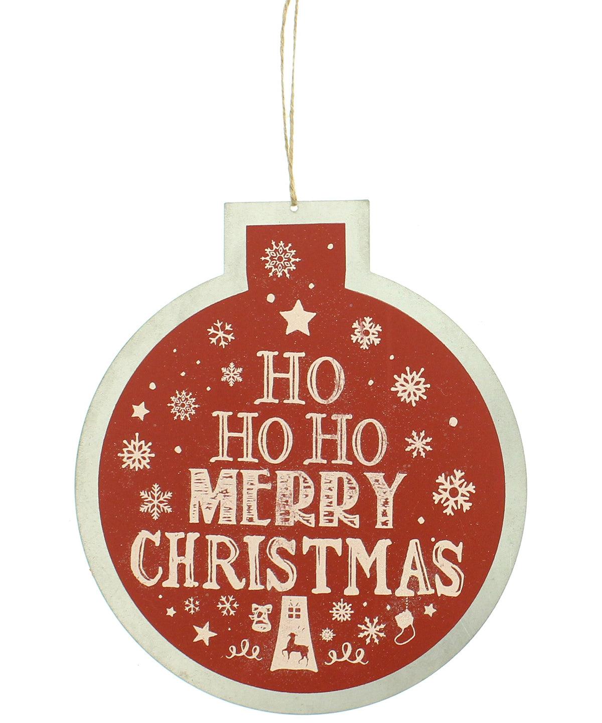 Red Ho Ho Ho - Christmas ball signs Christmas Signs The Christmas Shop Christmas Schoolwear Centres