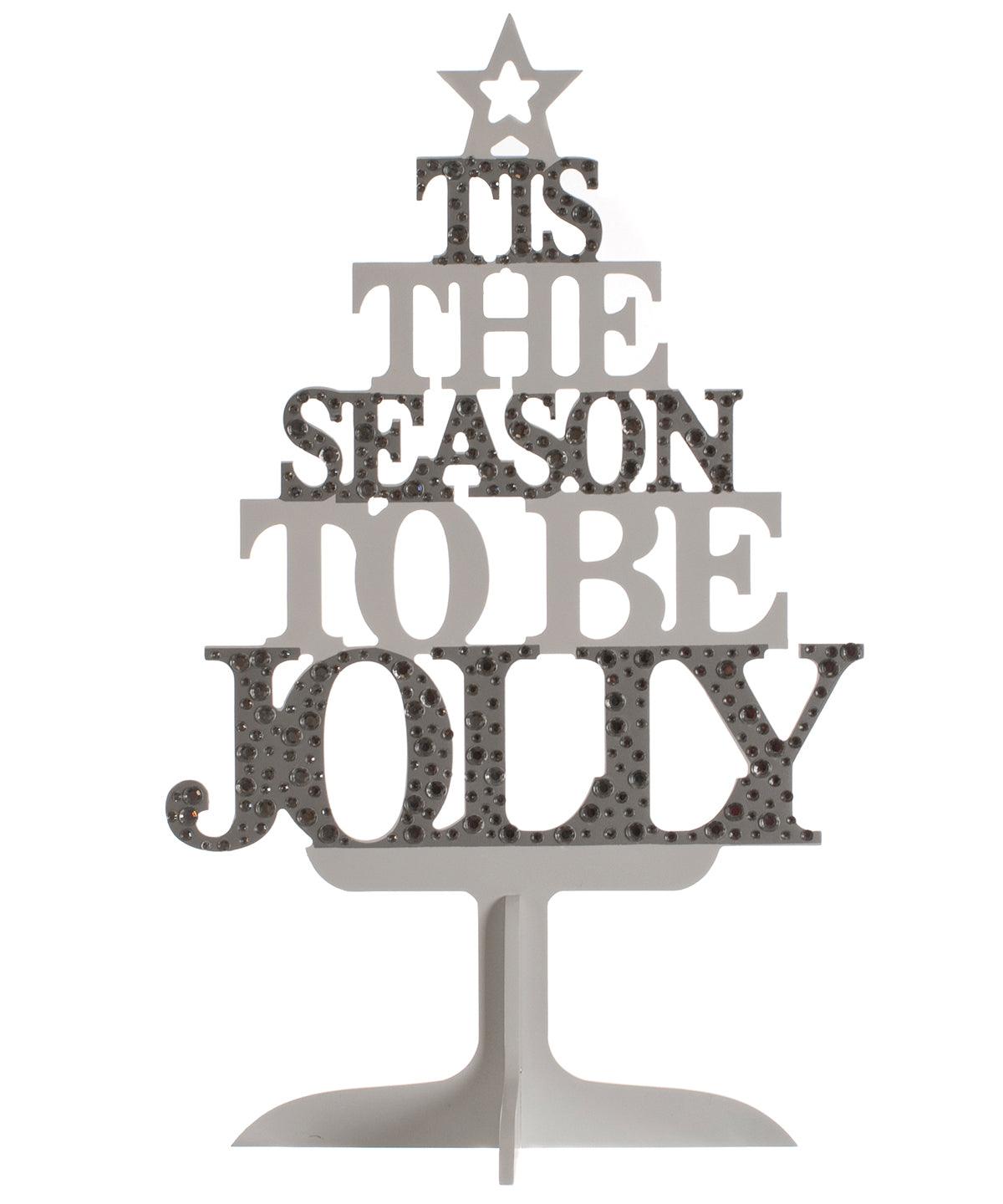 Silver/White - Wooden text tree Christmas Displays The Christmas Shop Christmas Schoolwear Centres