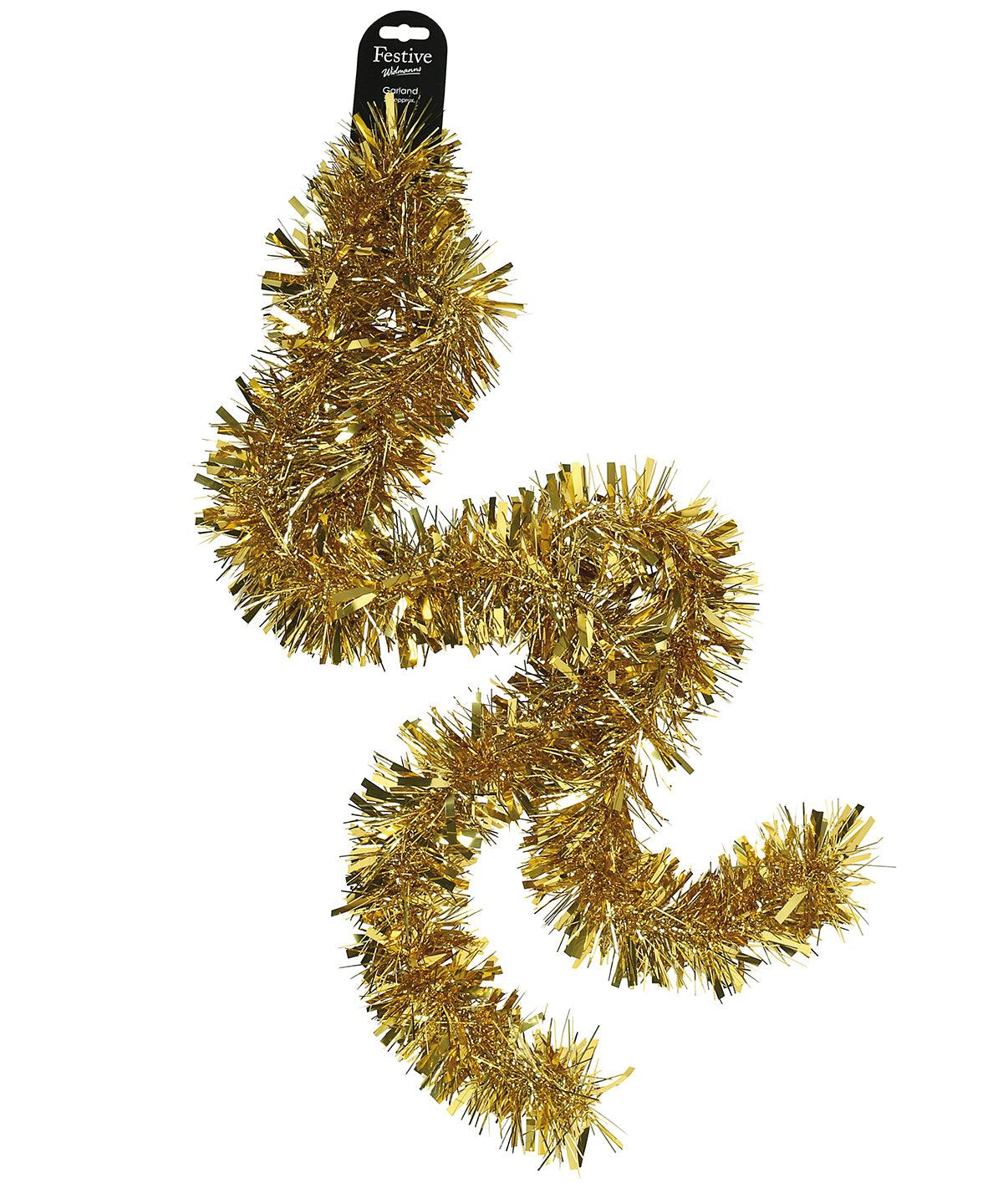 Shiny Gold - Shiny chunky tinsel Christmas Decorations The Christmas Shop Christmas Schoolwear Centres