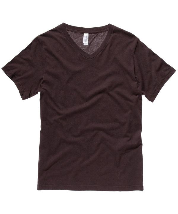 Brown - Unisex Jersey v-neck t-shirt T-Shirts Bella Canvas Rebrandable, T-Shirts & Vests Schoolwear Centres