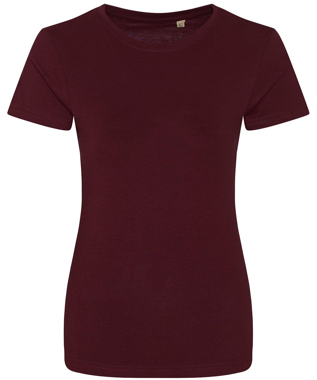 Burgundy - Women's Cascade organic tee T-Shirts AWDis Ecologie Must Haves, Next Gen, Organic & Conscious, T-Shirts & Vests, Women's Fashion Schoolwear Centres