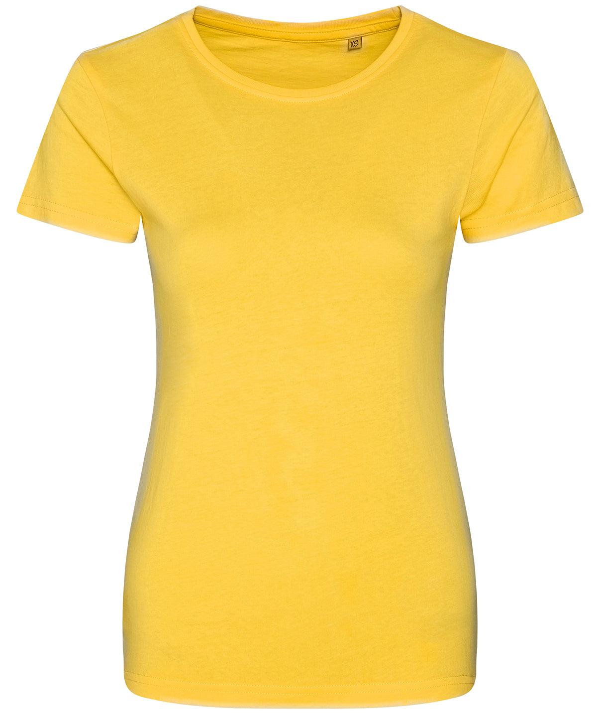 Sun Yellow - Women's Cascade organic tee T-Shirts AWDis Ecologie Must Haves, Next Gen, Organic & Conscious, T-Shirts & Vests, Women's Fashion Schoolwear Centres