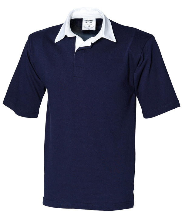 Navy - Short sleeve rugby shirt Polos Front Row Polos & Casual Schoolwear Centres