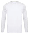 White/Light Heather Grey - Long-sleeved baseball T T-Shirts Front Row Rebrandable, T-Shirts & Vests Schoolwear Centres