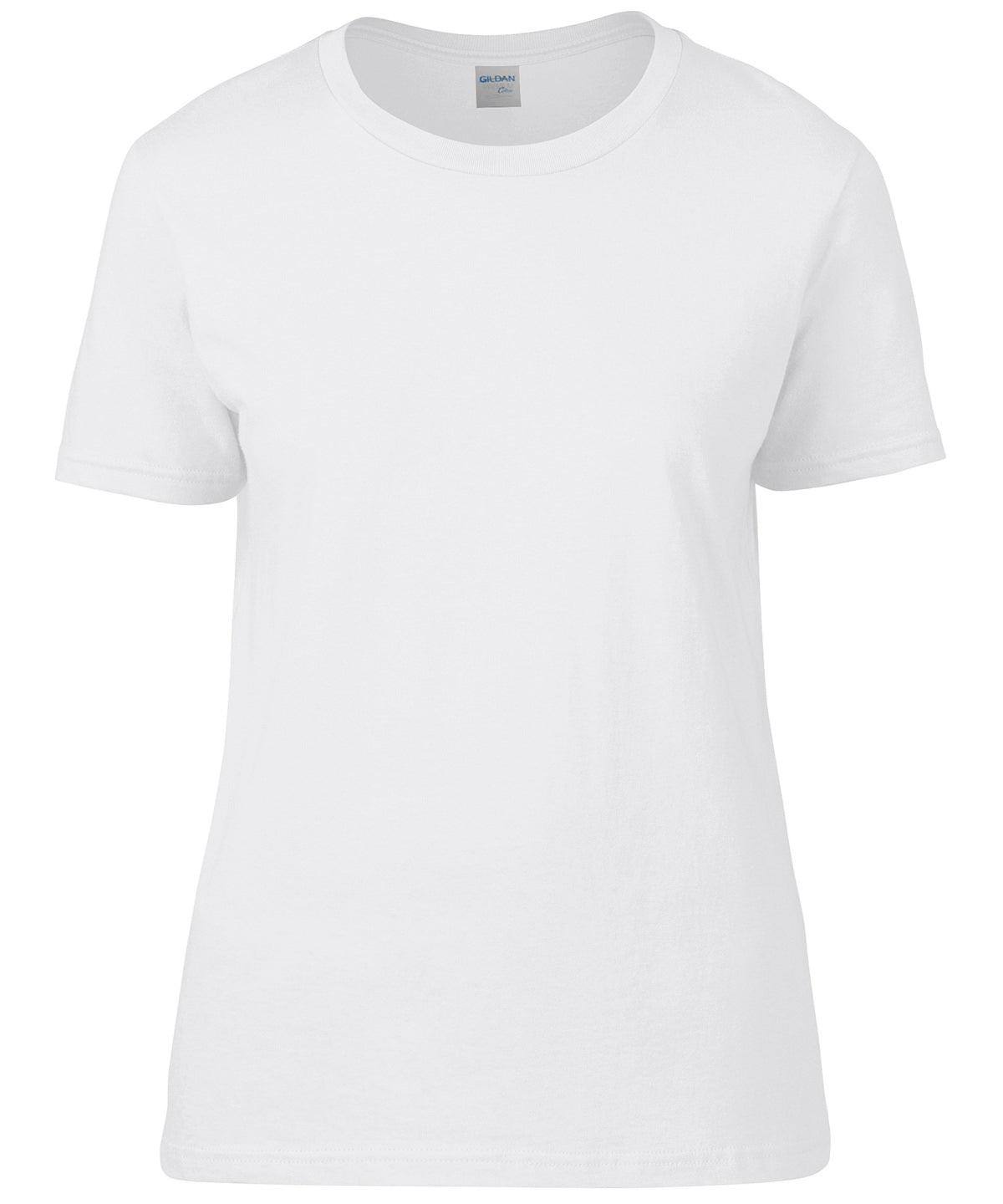 White - Women's Premium Cotton® RS t-shirt T-Shirts Gildan Must Haves, Raladeal - Recently Added, T-Shirts & Vests, Women's Fashion Schoolwear Centres