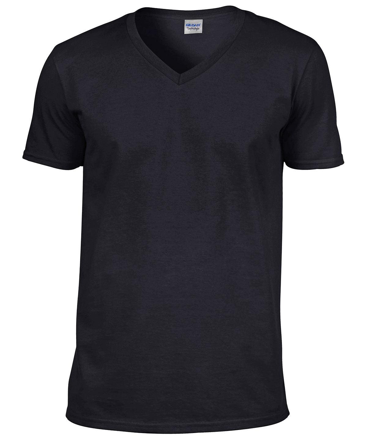 Black - Softstyle™ v-neck t-shirt T-Shirts Gildan Must Haves, Raladeal - Recently Added, T-Shirts & Vests Schoolwear Centres