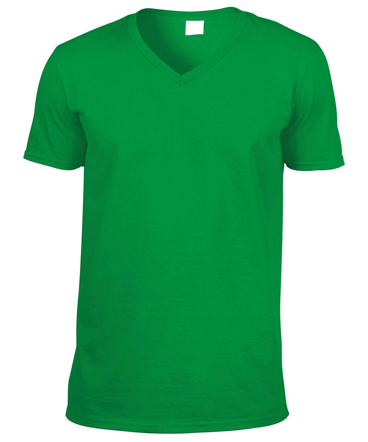 Irish Green - Softstyle™ v-neck t-shirt T-Shirts Gildan Must Haves, Raladeal - Recently Added, T-Shirts & Vests Schoolwear Centres