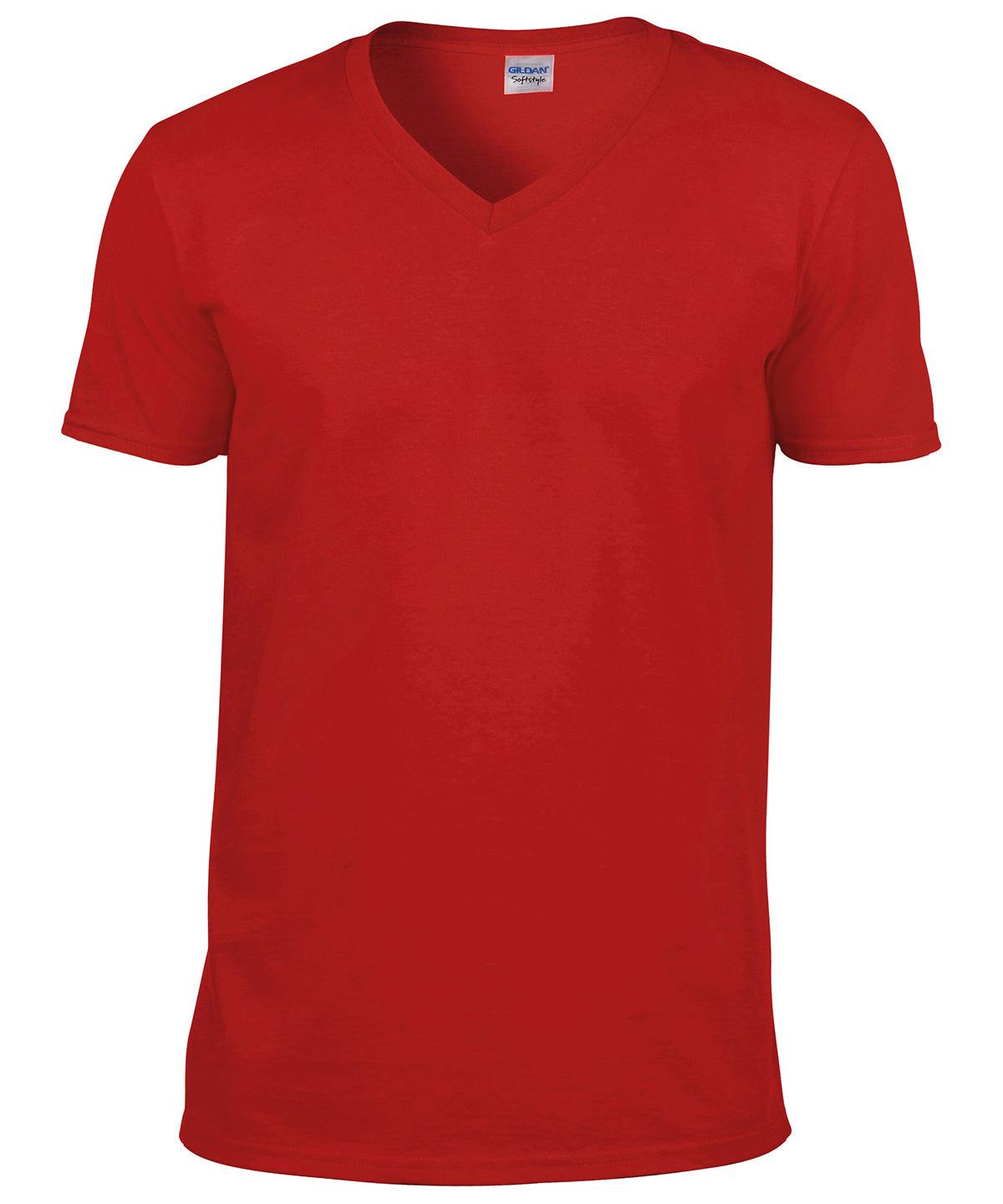 Red - Softstyle™ v-neck t-shirt T-Shirts Gildan Must Haves, Raladeal - Recently Added, T-Shirts & Vests Schoolwear Centres