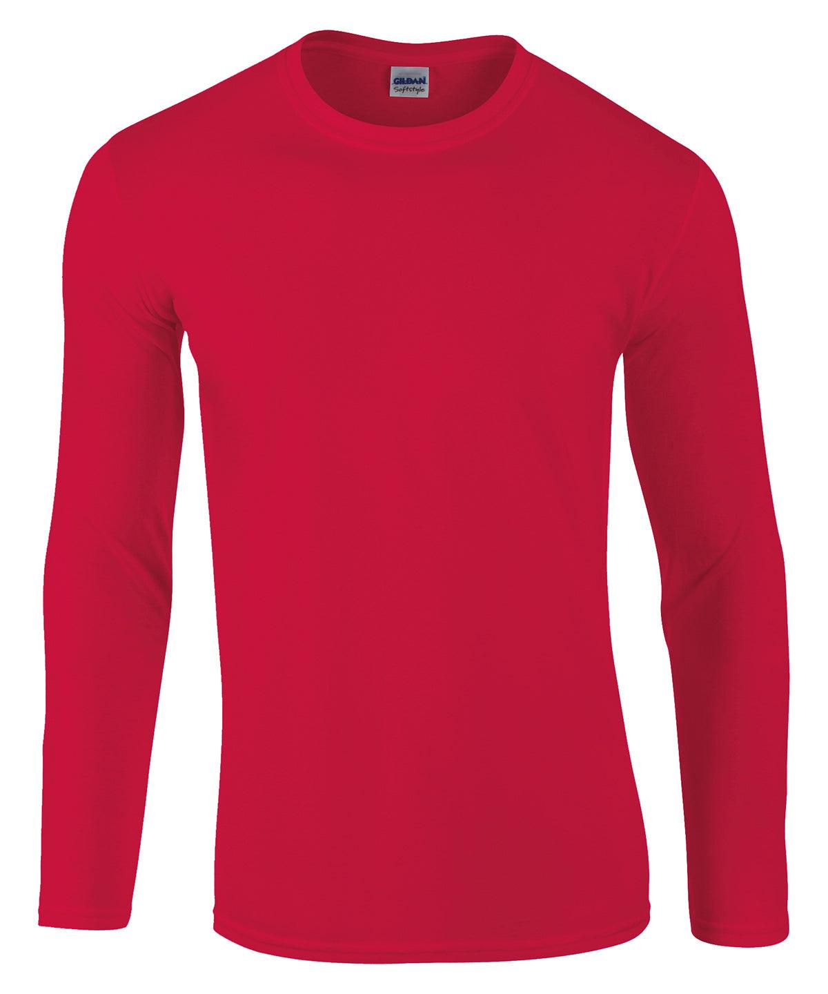 Red - Softstyle™ long sleeve t-shirt T-Shirts Gildan Must Haves, T-Shirts & Vests Schoolwear Centres