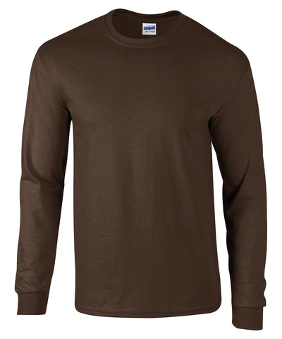 Dark Chocolate - Ultra Cotton™ adult long sleeve t-shirt T-Shirts Gildan Merch, Must Haves, T-Shirts & Vests Schoolwear Centres