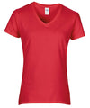 Red - Women's Premium Cotton® v-neck t-shirt T-Shirts Gildan Raladeal - Recently Added, T-Shirts & Vests, Women's Fashion Schoolwear Centres