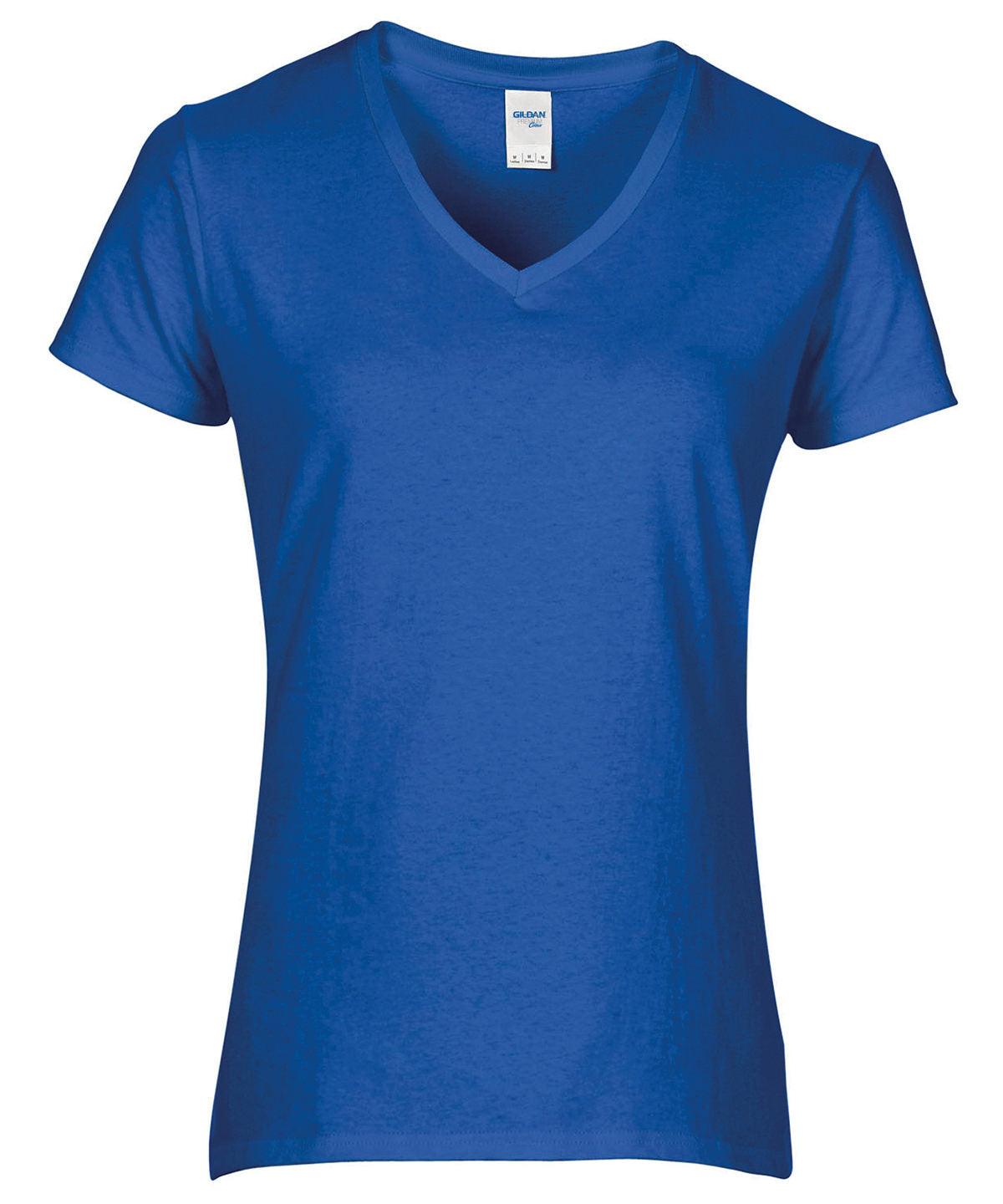 Royal - Women's Premium Cotton® v-neck t-shirt T-Shirts Gildan Raladeal - Recently Added, T-Shirts & Vests, Women's Fashion Schoolwear Centres