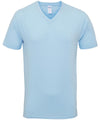 Light Blue - Premium Cotton® adult v-neck t-shirt T-Shirts Gildan Raladeal - Recently Added, T-Shirts & Vests Schoolwear Centres