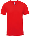 Red - Premium Cotton® adult v-neck t-shirt T-Shirts Gildan Raladeal - Recently Added, T-Shirts & Vests Schoolwear Centres