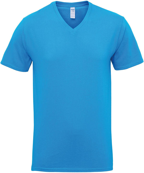 Sapphire - Premium Cotton® adult v-neck t-shirt T-Shirts Gildan Raladeal - Recently Added, T-Shirts & Vests Schoolwear Centres