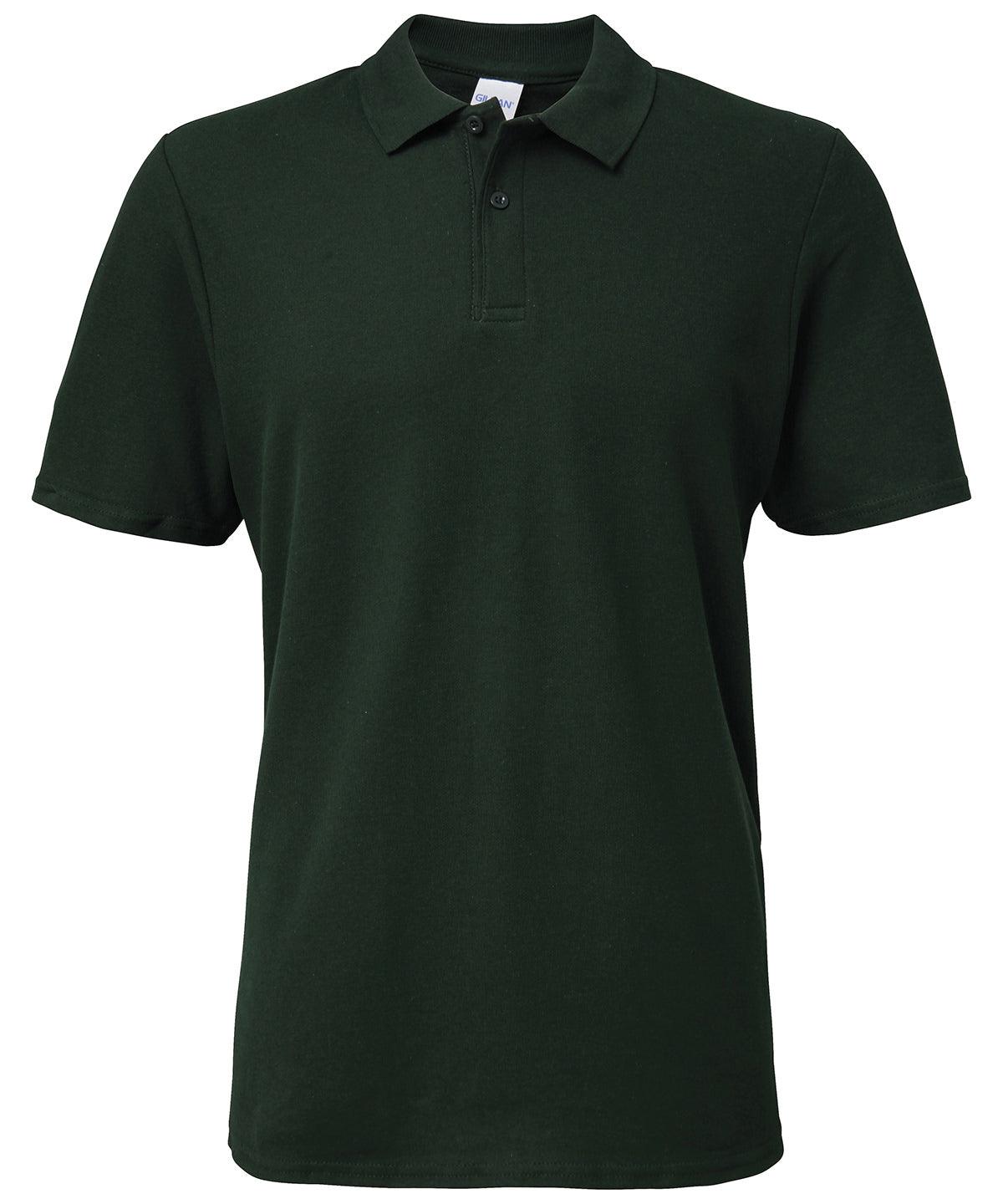 Forest Green - Softstyle™ adult double piqué polo Polos Gildan Must Haves, Polos & Casual, Raladeal - Recently Added, Rebrandable Schoolwear Centres