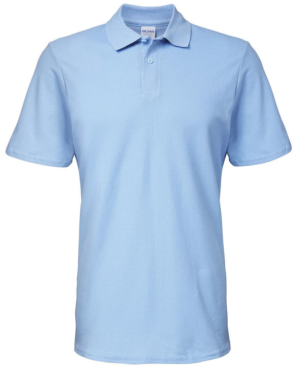 Light Blue - Softstyle™ adult double piqué polo Polos Gildan Must Haves, Polos & Casual, Raladeal - Recently Added, Rebrandable Schoolwear Centres