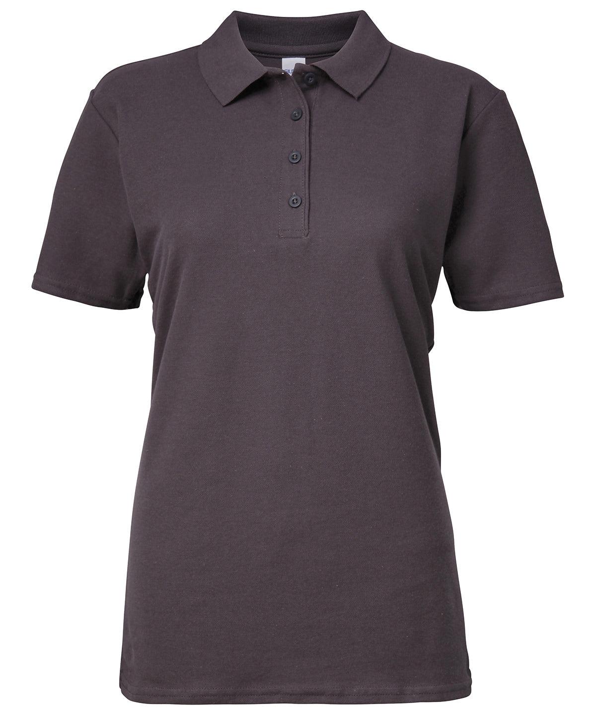 Charcoal - Women's Softstyle™ double piqué polo Polos Gildan Polos & Casual, Rebrandable Schoolwear Centres