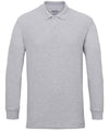 RS Sport Grey - Premium Cotton® long sleeve double piqué polo Polos Gildan Plus Sizes, Polos & Casual, Raladeal - Recently Added Schoolwear Centres