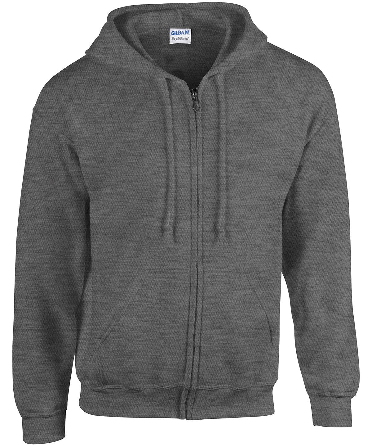 Dark Heather - Heavy Blend™ full zip hooded sweatshirt Hoodies Gildan Hoodies, Must Haves, Plus Sizes Schoolwear Centres