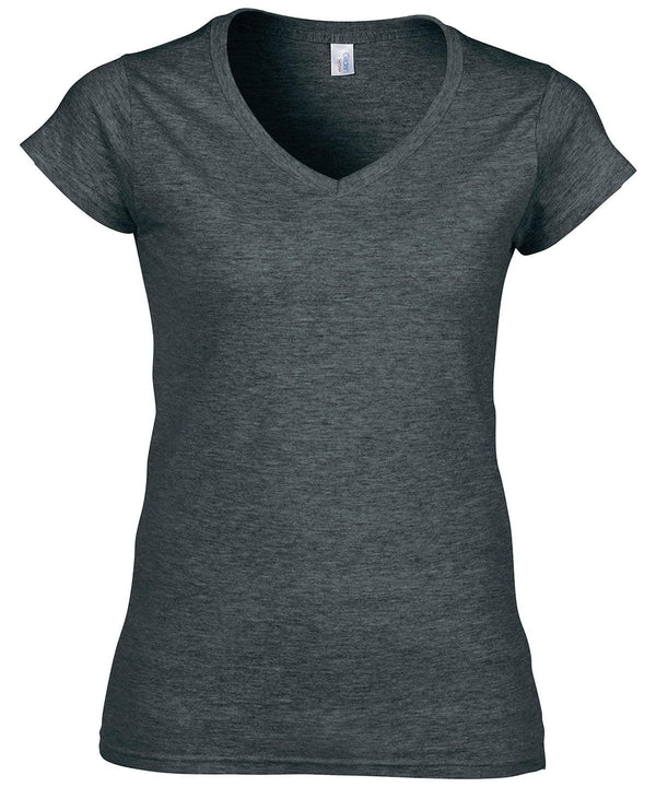 Dark Heather - Softstyle™ women's v-neck t-shirt T-Shirts Gildan T-Shirts & Vests, Women's Fashion Schoolwear Centres