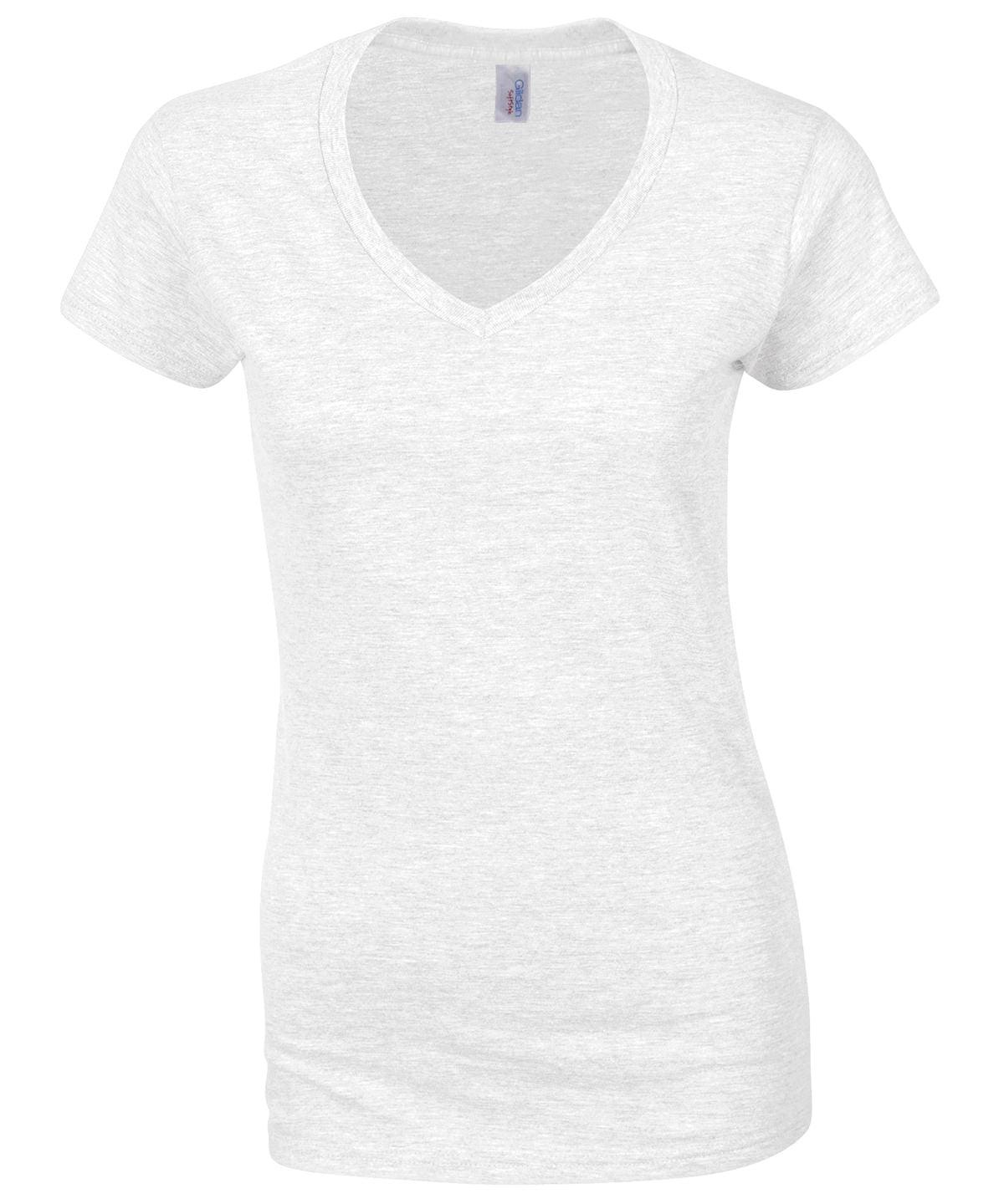 White - Softstyle™ women's v-neck t-shirt T-Shirts Gildan T-Shirts & Vests, Women's Fashion Schoolwear Centres