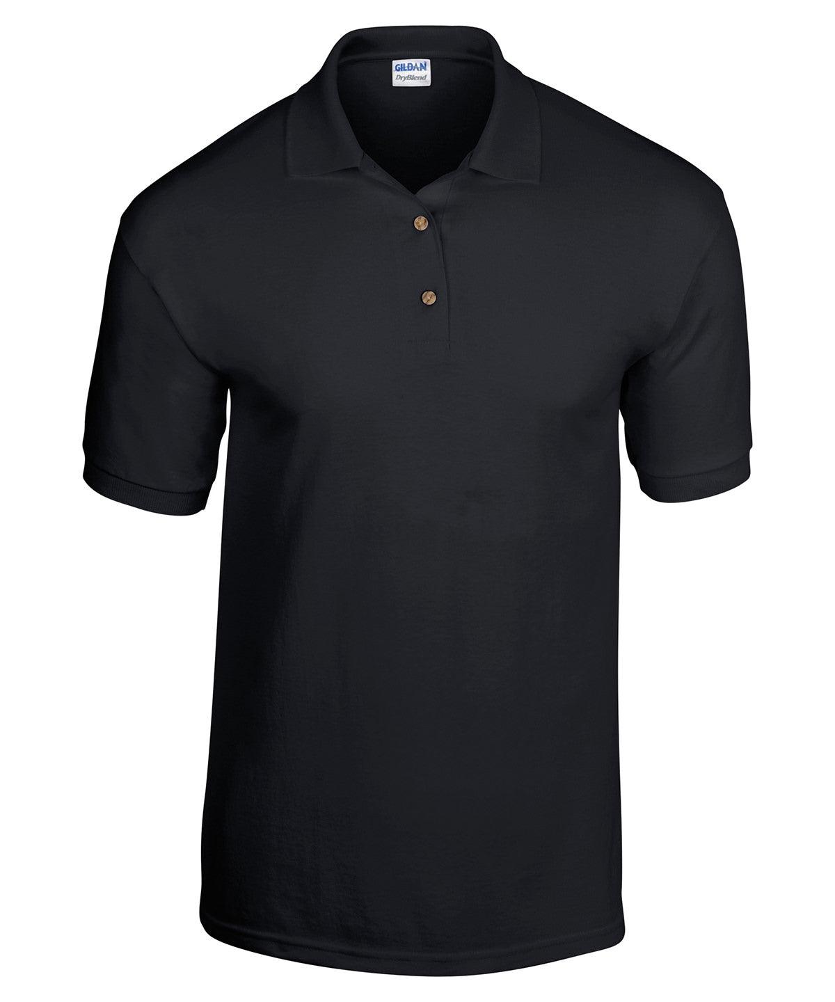 Black - Kids DryBlend® Jersey knit polo Polos Gildan Junior Schoolwear Centres