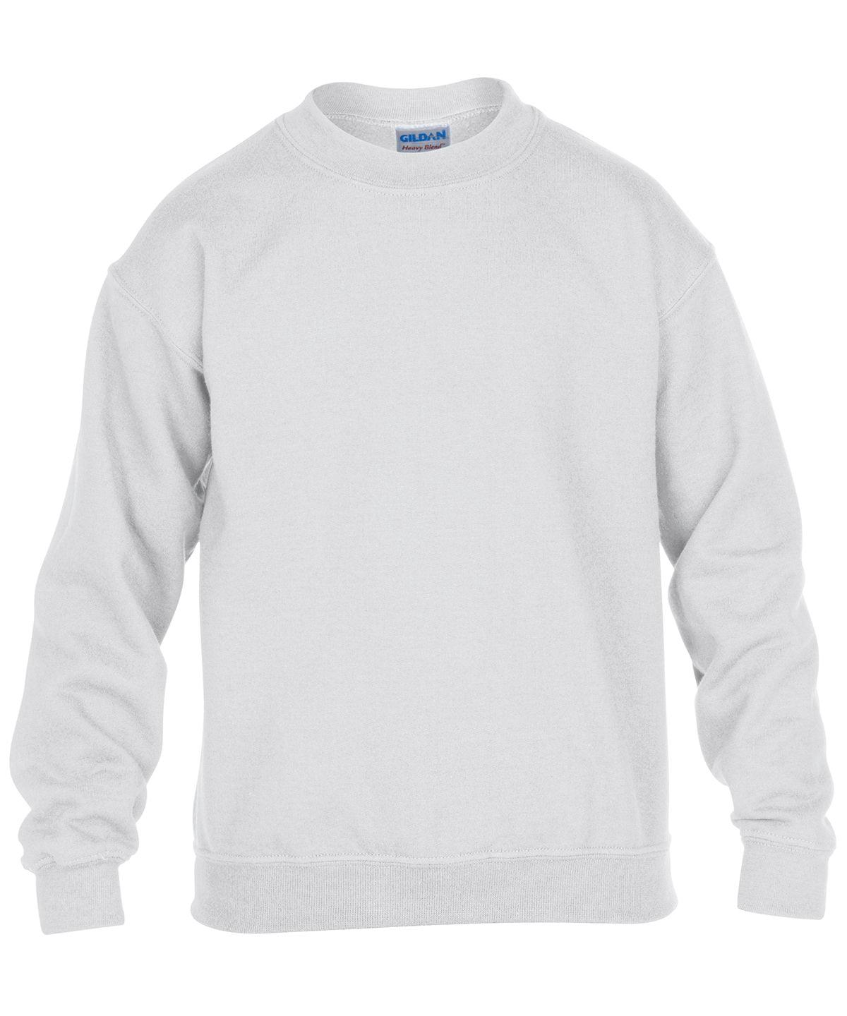 White - Heavy Blend™ youth crew neck sweatshirt Sweatshirts Gildan Junior, Must Haves, Raladeal - Recently Added, Sweatshirts Schoolwear Centres