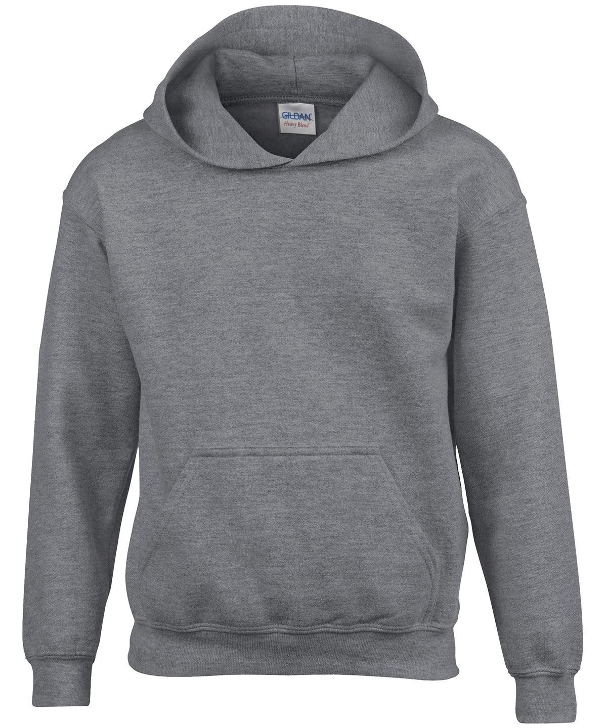 Graphite Heather - Heavy Blend™ youth hooded sweatshirt Hoodies Gildan Hoodies, Junior, Must Haves, Pastels and Tie Dye Schoolwear Centres