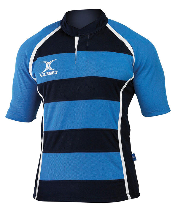 Light Sky/Navy Hoops - Adult Xact match shirt T-Shirts Last Chance to Buy Plus Sizes, Sports & Leisure, T-Shirts & Vests Schoolwear Centres