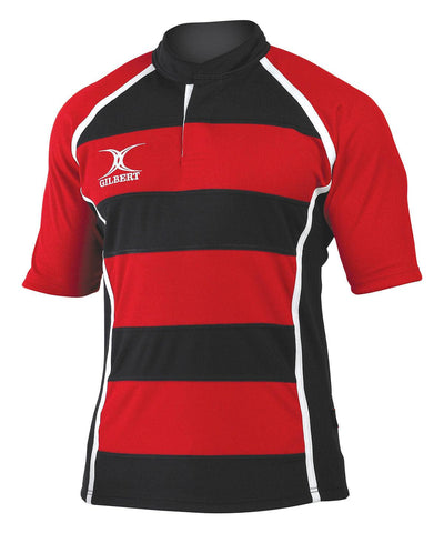 Red/Black Hoops - Adult Xact match shirt T-Shirts Last Chance to Buy Plus Sizes, Sports & Leisure, T-Shirts & Vests Schoolwear Centres