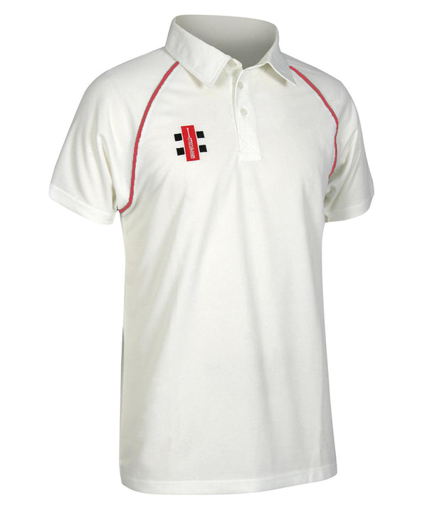 Ivory/Red - Kids Matrix short sleeve shirt Polos Last Chance to Buy Junior, Sports & Leisure Schoolwear Centres