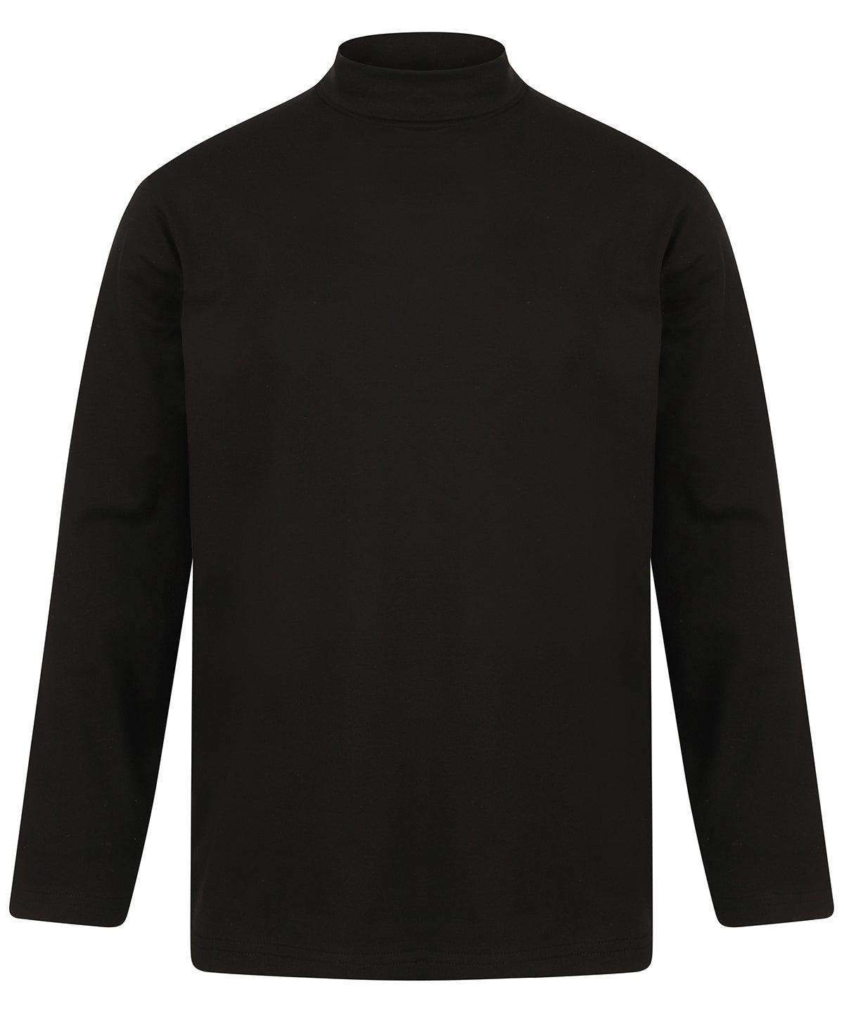 Black - Long sleeve roll neck top Sweatshirts Henbury Knitwear, Sweatshirts Schoolwear Centres