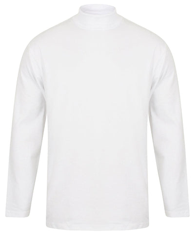 White - Long sleeve roll neck top Sweatshirts Henbury Knitwear, Sweatshirts Schoolwear Centres