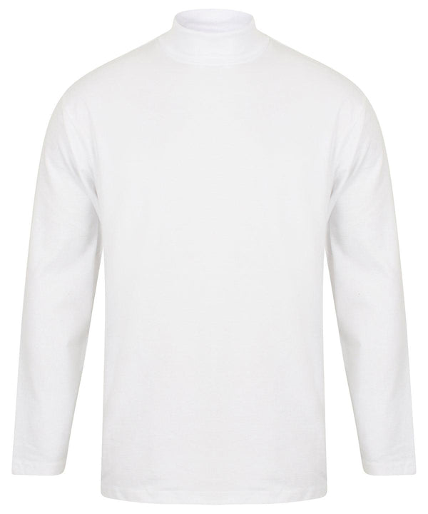 White - Long sleeve roll neck top Sweatshirts Henbury Knitwear, Sweatshirts Schoolwear Centres