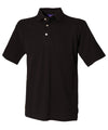 Black*† - Classic cotton piqué polo with stand-up collar Polos Henbury Must Haves, Plus Sizes, Polos & Casual, Raladeal - Recently Added, Workwear Schoolwear Centres