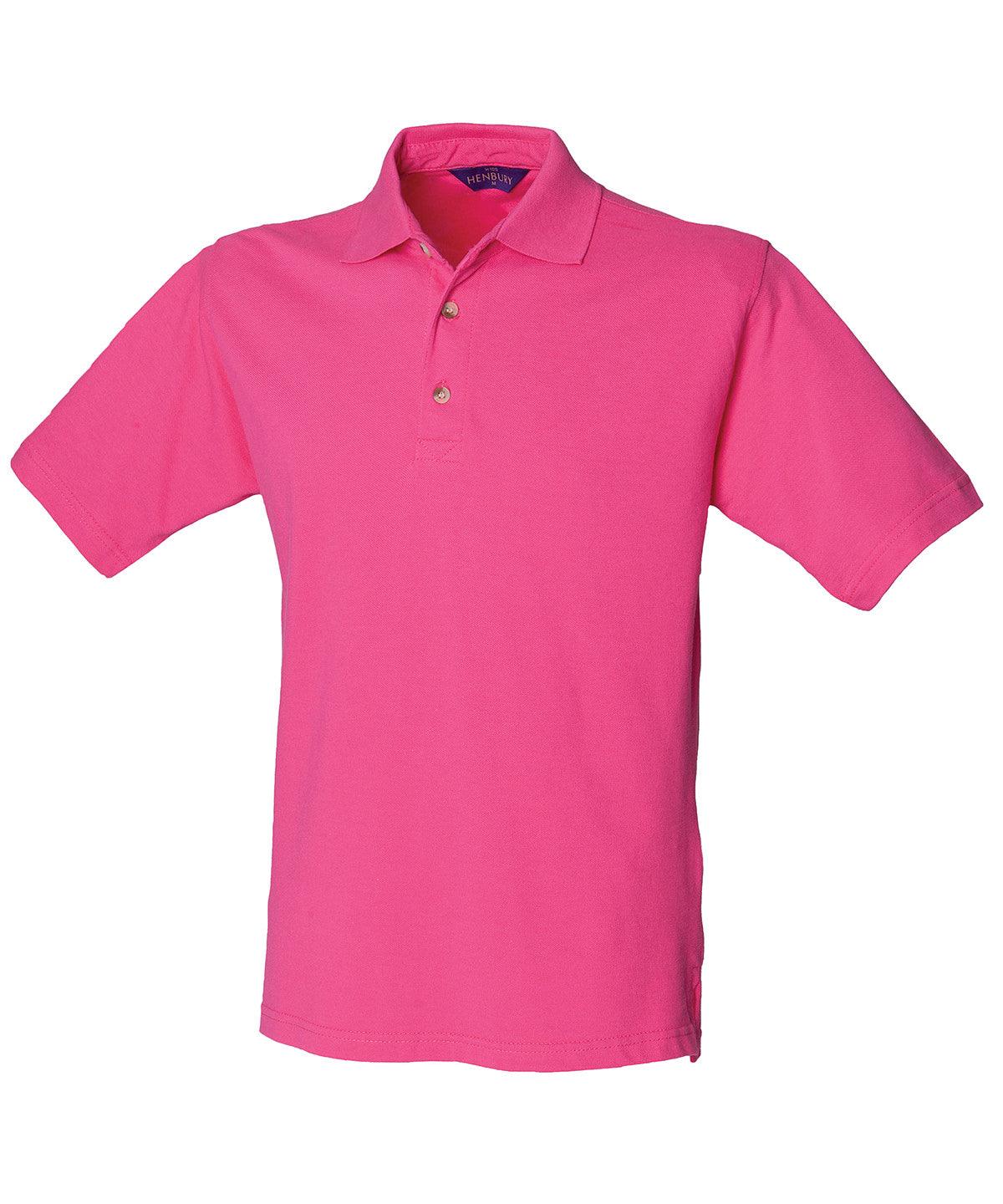 Fuchsia - Classic cotton piqué polo with stand-up collar Polos Henbury Must Haves, Plus Sizes, Polos & Casual, Raladeal - Recently Added, Workwear Schoolwear Centres