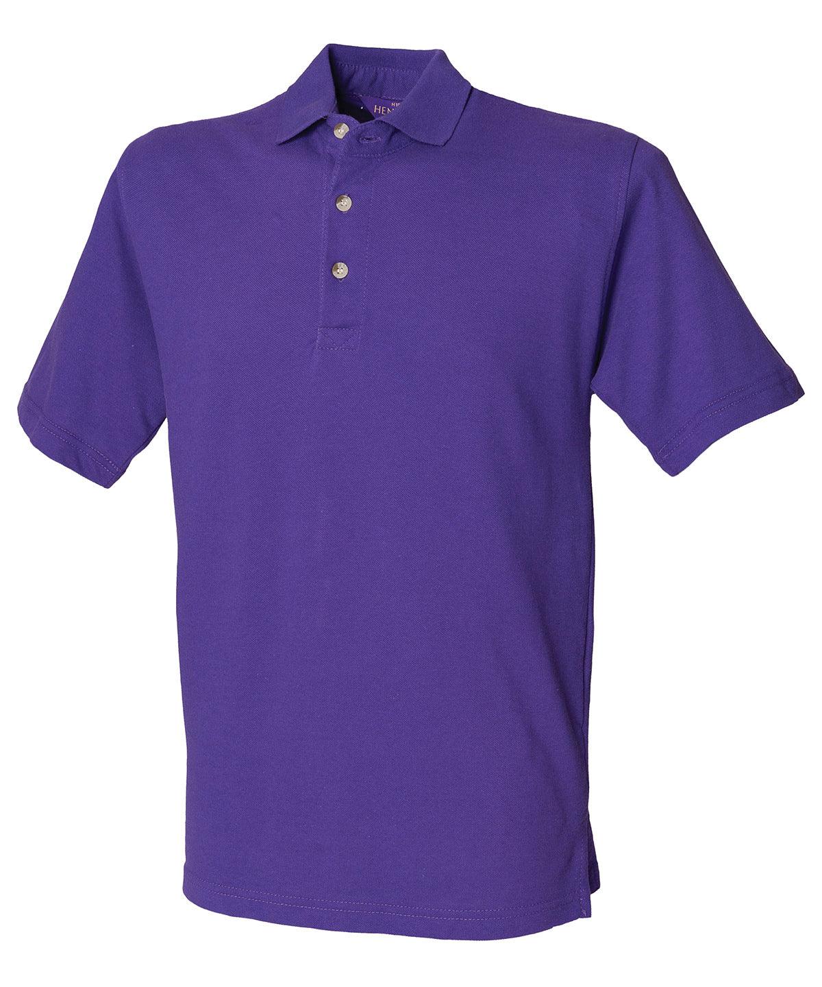 Purple - Classic cotton piqué polo with stand-up collar Polos Henbury Must Haves, Plus Sizes, Polos & Casual, Raladeal - Recently Added, Workwear Schoolwear Centres