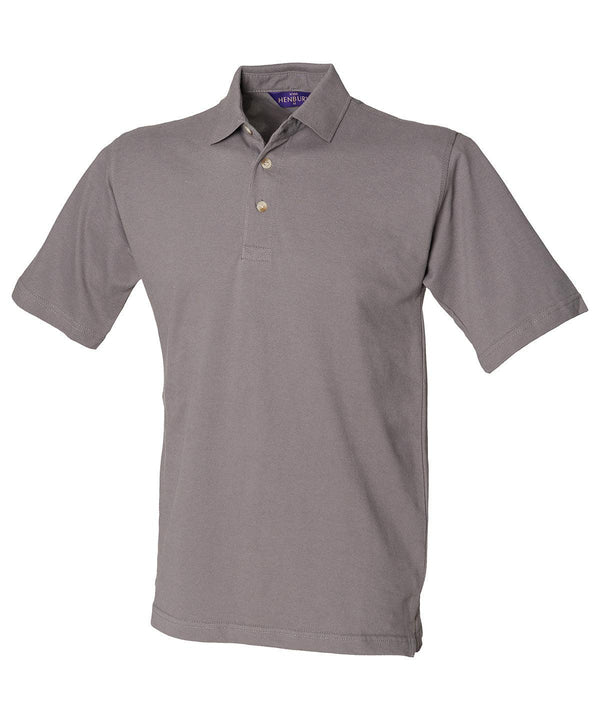 Slate Grey - Classic cotton piqué polo with stand-up collar Polos Henbury Must Haves, Plus Sizes, Polos & Casual, Raladeal - Recently Added, Workwear Schoolwear Centres