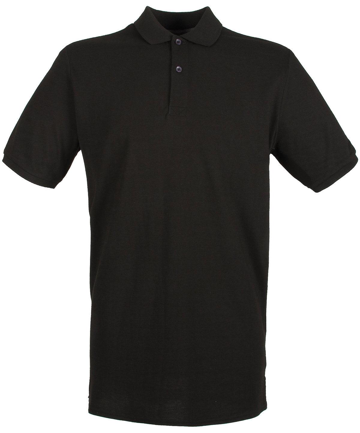 Black* - Micro-fine piqué polo shirt Polos Henbury Must Haves, Plus Sizes, Polos & Casual, Raladeal - Recently Added, Rebrandable Schoolwear Centres