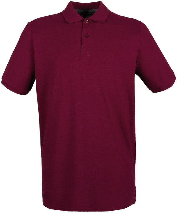 Burgundy - Micro-fine piqué polo shirt Polos Henbury Must Haves, Plus Sizes, Polos & Casual, Raladeal - Recently Added, Rebrandable Schoolwear Centres