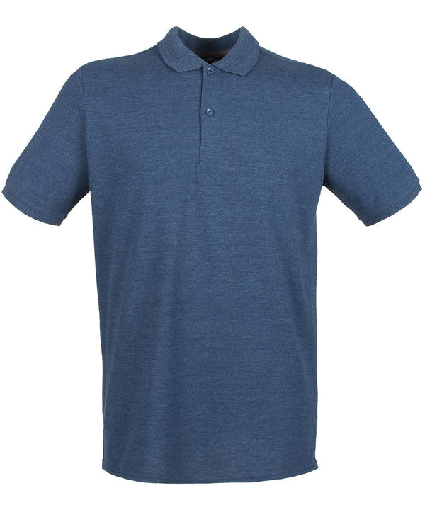 Heather Navy - Micro-fine piqué polo shirt Polos Henbury Must Haves, Plus Sizes, Polos & Casual, Raladeal - Recently Added, Rebrandable Schoolwear Centres