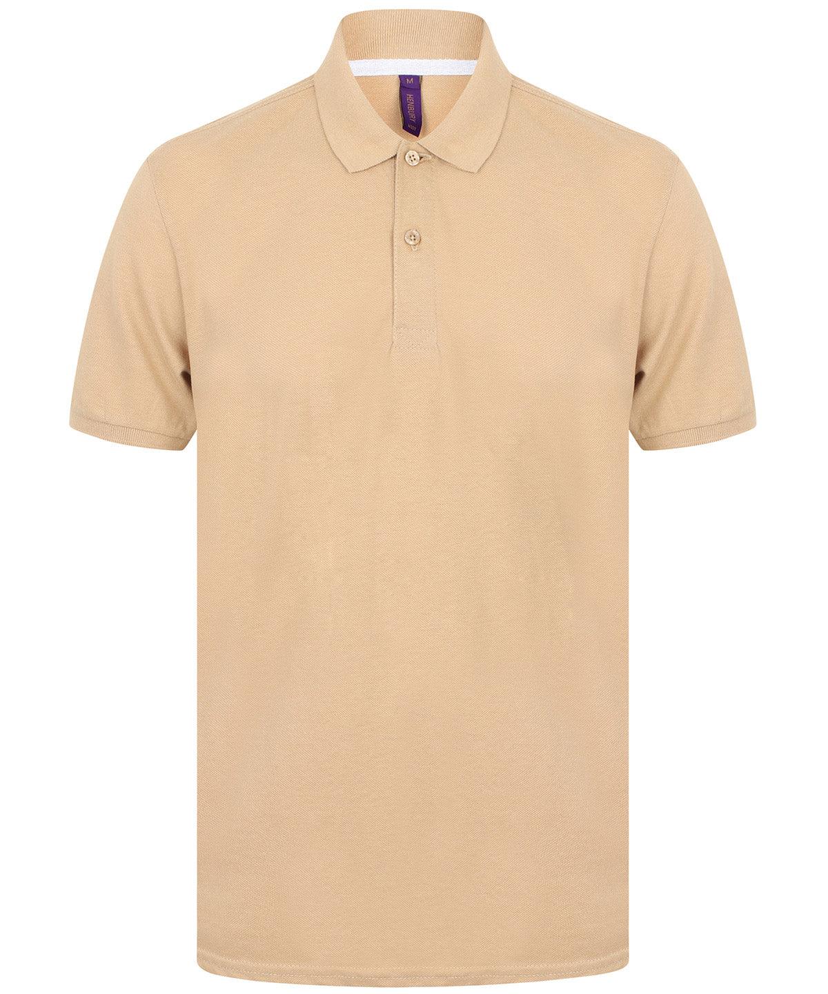 Natural - Micro-fine piqué polo shirt Polos Henbury Must Haves, Plus Sizes, Polos & Casual, Raladeal - Recently Added, Rebrandable Schoolwear Centres